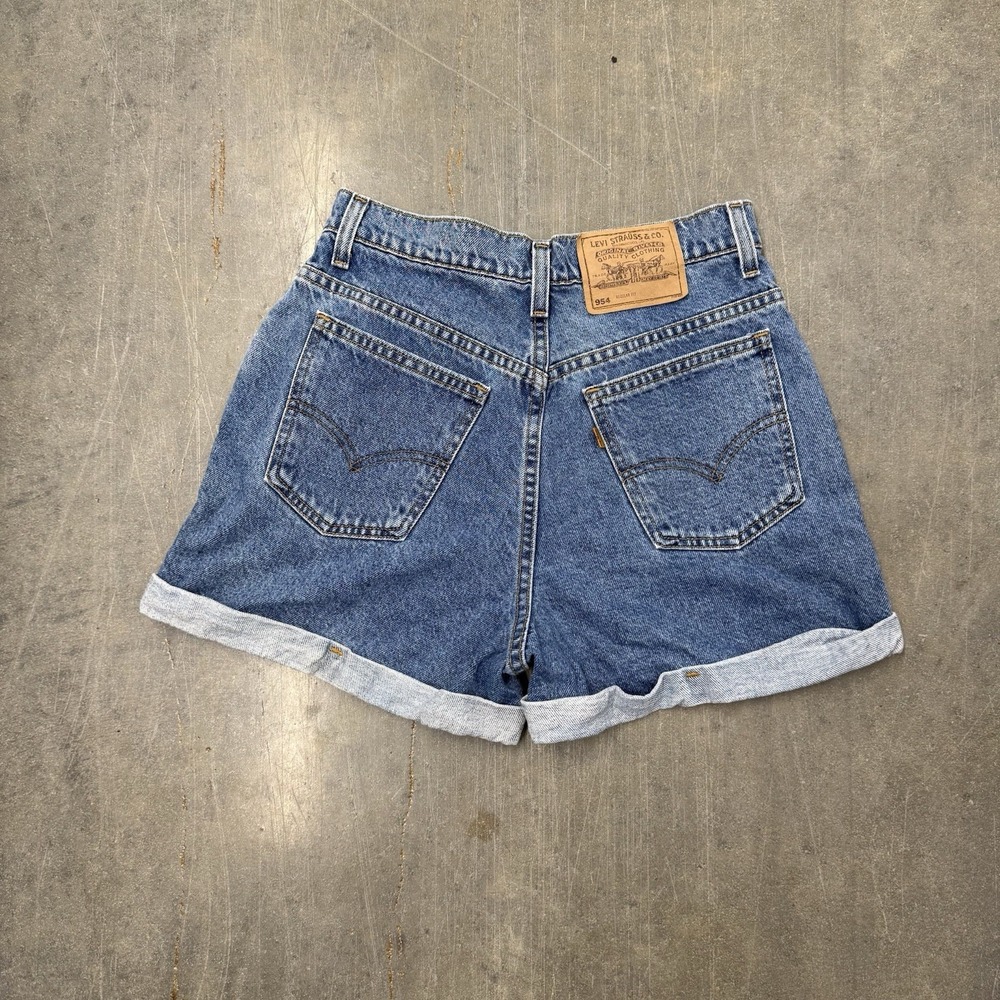 Vintage Levi's Womens Size 9 Regular Orange Tag 954 Denim Jean Shorts